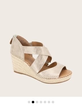 Gentle Souls Kenneth Cole Corinne Leather Upper Espadrille Wedge Size 10 NWT